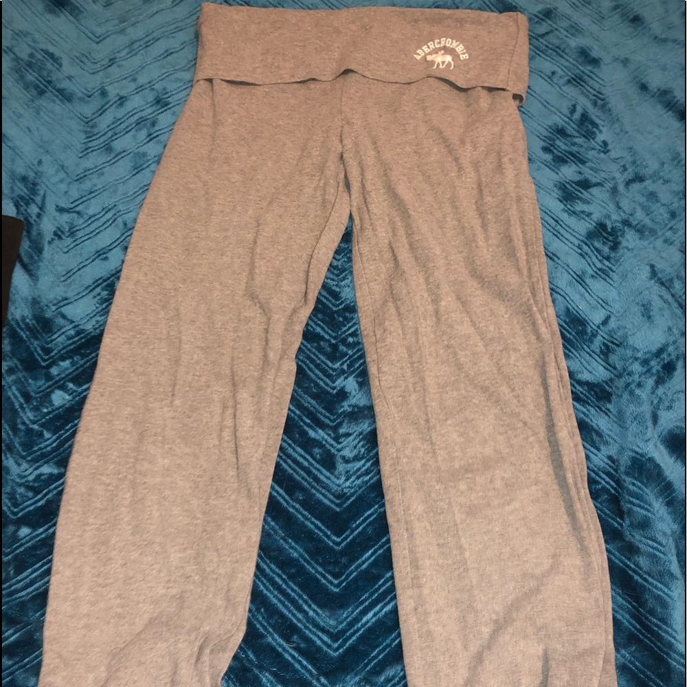 Grey Abercrombie flare yogas